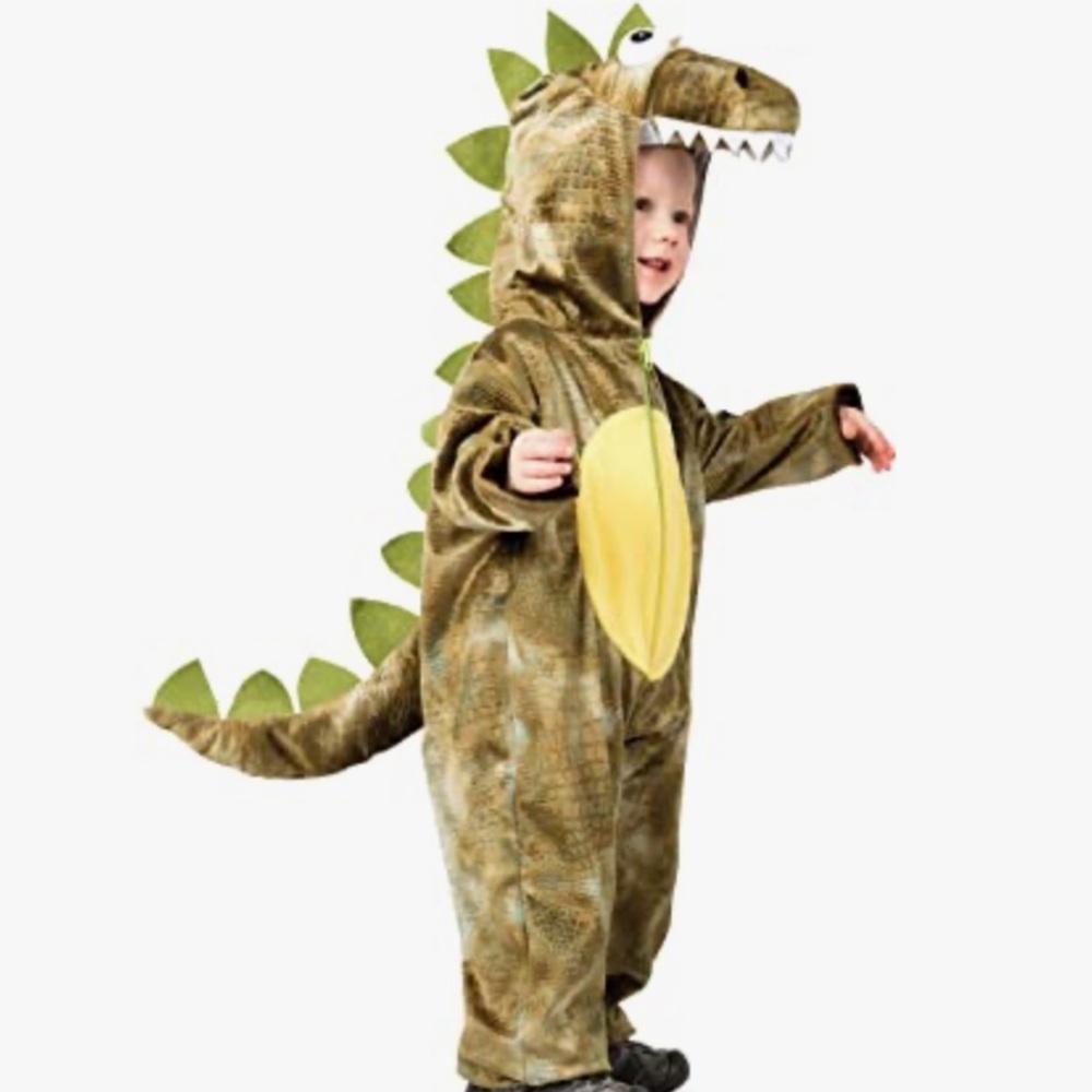 Kids Dinosaur Costume - Green and Yellow